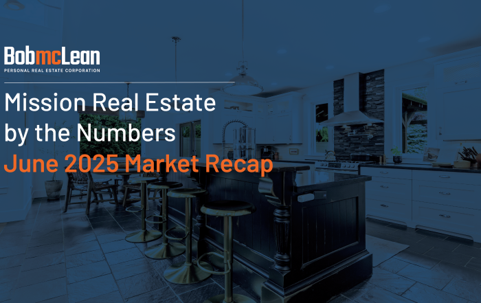 Mission BC real estate market statistics June 2025 showing detached homes, townhouses, and apartments sales, listings, and prices.
